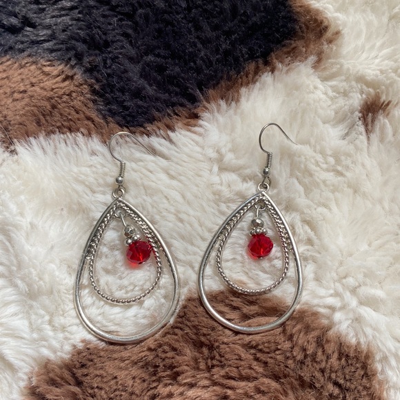 ruby earrings - Picture 2 of 3